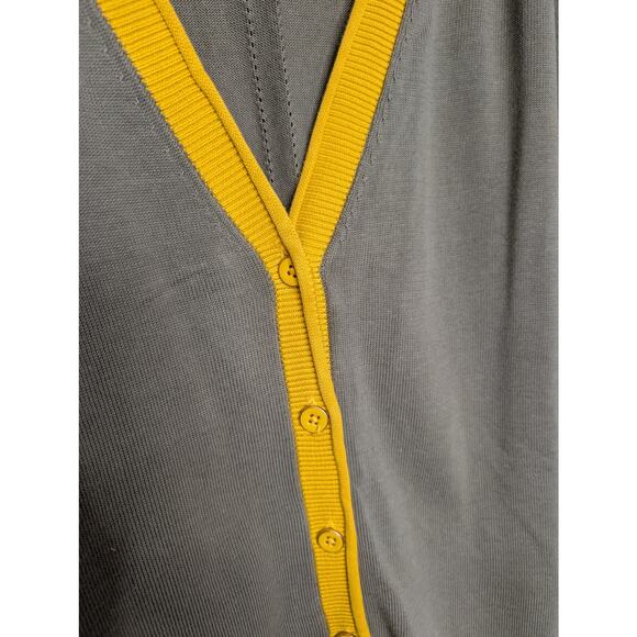 Talbots Sweater Womens 3x Green Colorblock Cardigan Lightweight - Picture 3 of 9